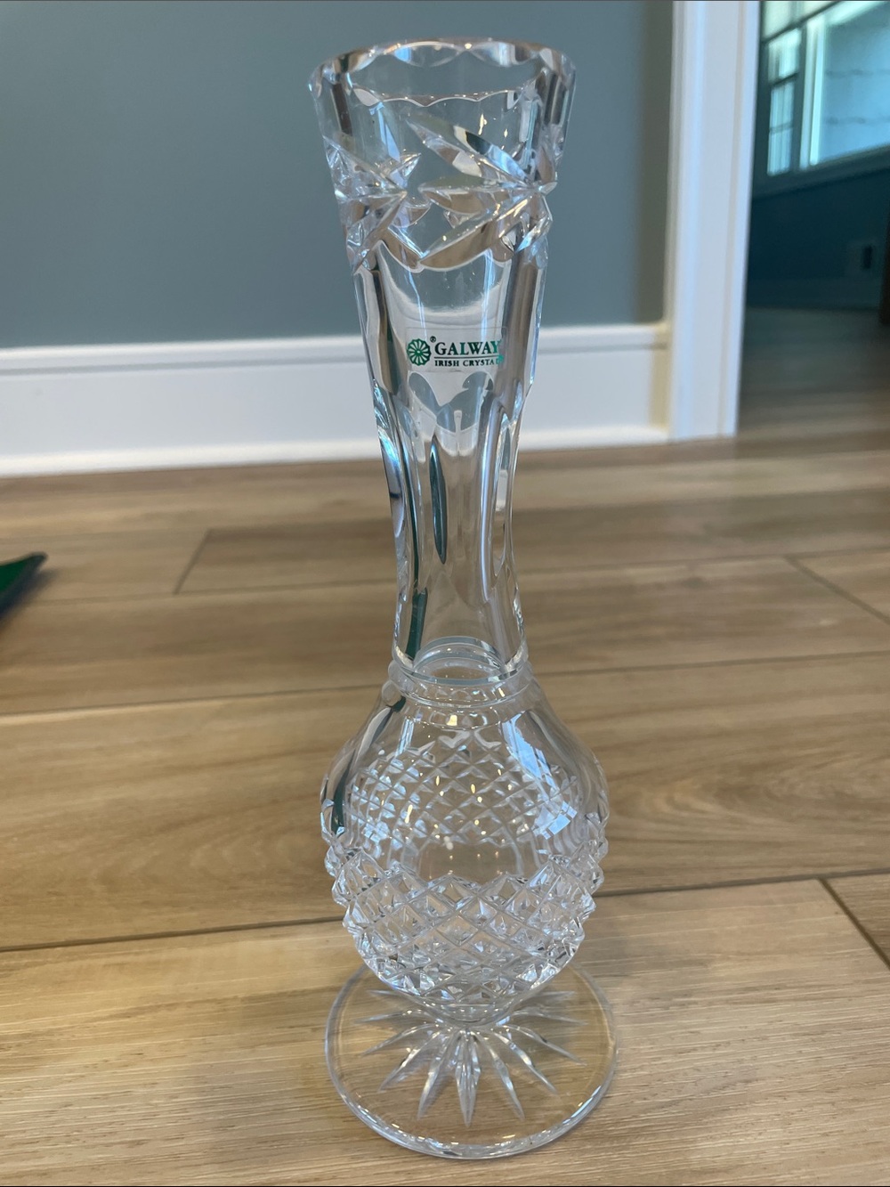 Galway Irish Crystal Clear Cut-Glass Bud Vase - Clear
